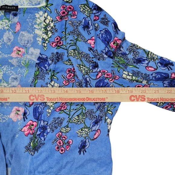 Talbots Floral Open Cardigan (Size S) - Picture 3 of 5